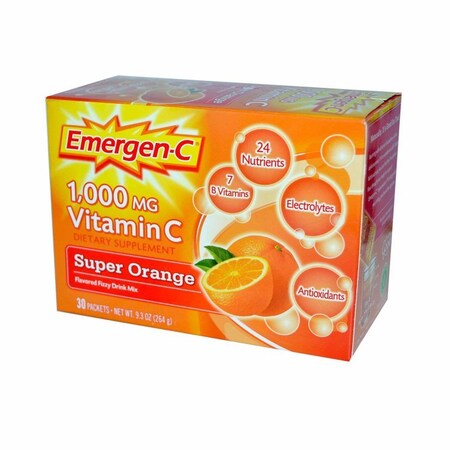Emergen-C Daily Immune Support Oral Supplement Super Orange Flavor Powder 0.30 oz. Individual Packet, 10PK 07631430297